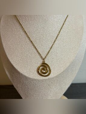 Handmade Gold Swirl Necklace | Waterproof & Tarnish Resistant